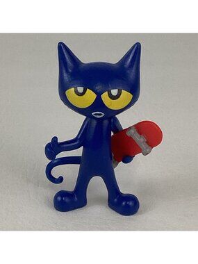 Pete The Cat Skater Pete 3" PVC Figure Topper Skateboard Character Toy PhatMojo
